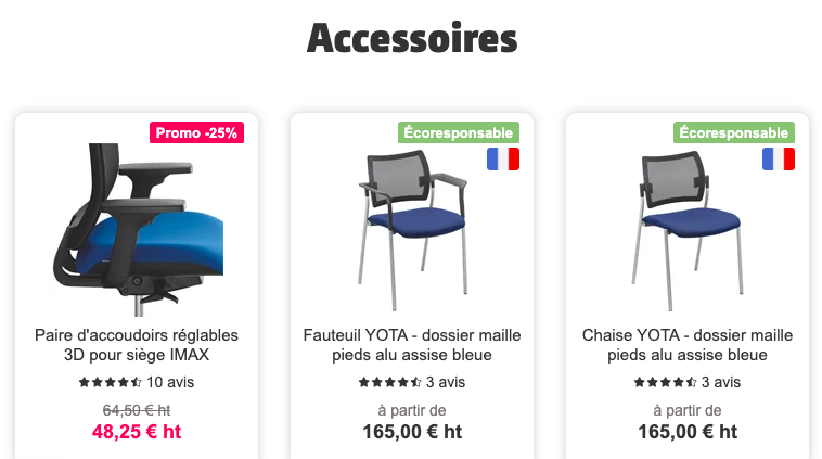 Upsell Cross-sell accessoires