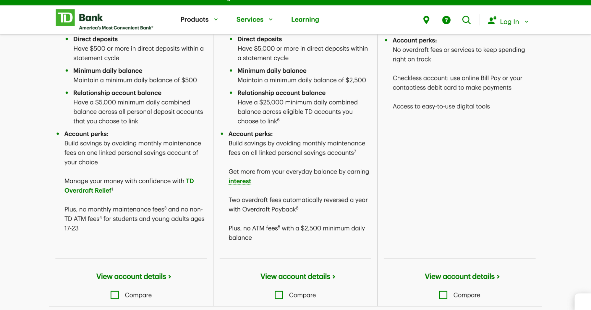 TD bank process information for online testing ideas.