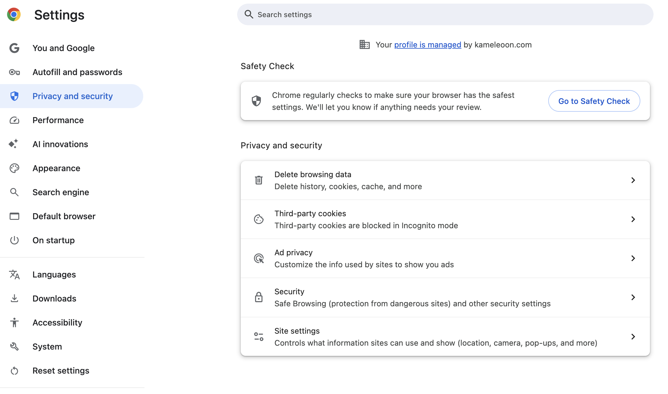 What are internet cookies? View privacy settings on Chrome.